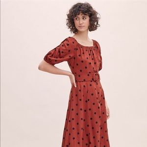 Brand New Anthropologie Maeve Lucienne polka Dot Dress